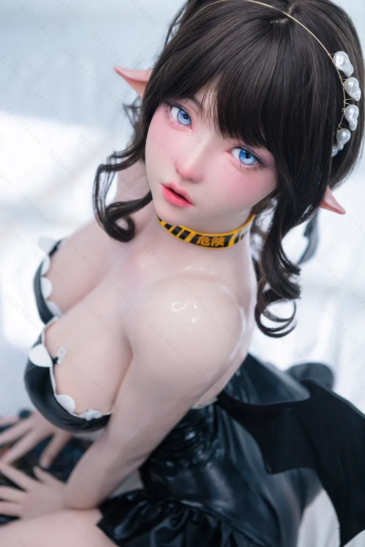 155cm (5ft1) G-Cup Fantasy Elf Succubus Silicone Head + TPE Body Hybrid Sex Doll xiaocanglan, ROS Head